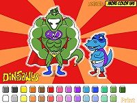 Color Games - Superhero Dinosaurs