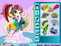 Peacock Girl Make Up