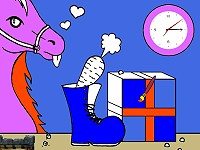 Colorings Sinterklaas his horse