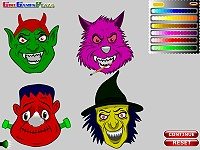 Halloween Mask Coloring